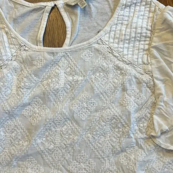 Lucky Brand Embroidered Dolman Top M - Boho Chic! - Picture 10 of 14